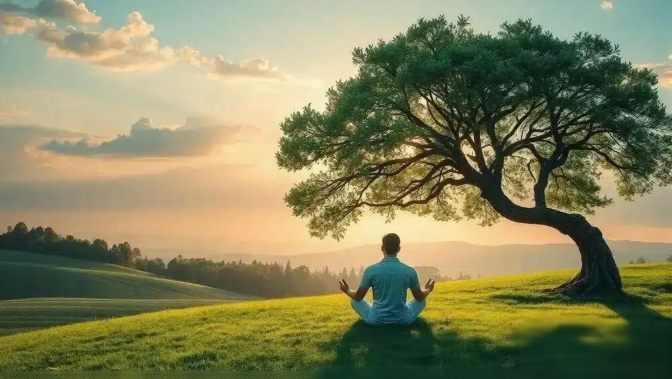 Paisagem serena representando o silêncio que aproxima de Deus