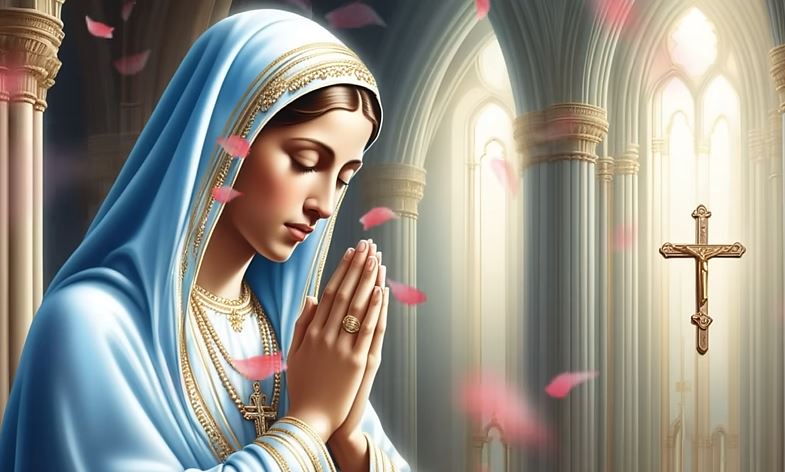 Maria em silêncio contemplativo
