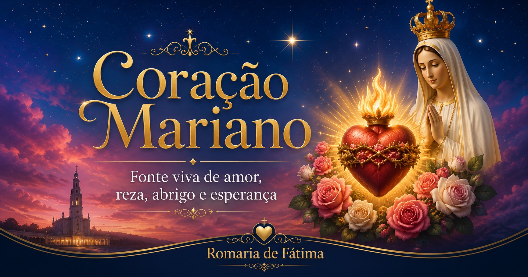 Coração Mariano - Nossa Senhora de Fátima