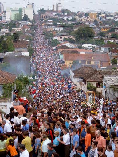 54ª Romaria de Fátima - Vista Aérea da Procissão